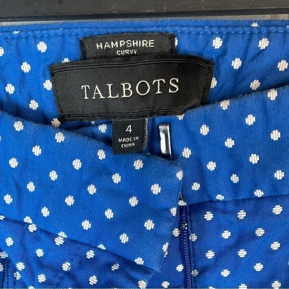 Talbots Hampshire Curvy Polka Dot Pants - Picture 3 of 4